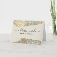 Signature Script Glam Glitter Client Thank You Card