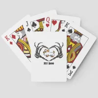 My Boo Chihuahua Costume With Skeleton Heart Hands Poker Cards