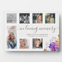 In Loving Memory Photo Collage Succulent Memorial Plaque