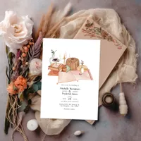 Dusty Autumn Shrine Bohemian Wedding Invitation