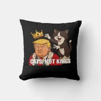 No Kings Anti Cats Funny Classic Style Throw Pillow