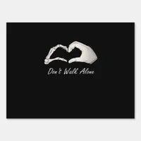 Don't Walk White Classic Skeleton Hands Hearts Sign