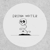 Drink Water - Eat Drink And Be Scary Retro Classic Patch