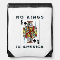No Kings In America We The People Political Creati Drawstring Bag