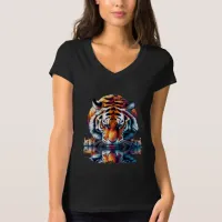 Tiger looking at Reflection in Water T-Shirt