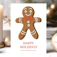 Gingerbread Man Christmas Cookie Holiday Card