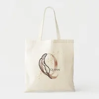 Monogram Initial Modern Letter Q Boho Personalized Tote Bag