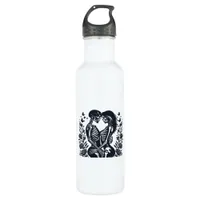 Till Death We – Skeleton Couple Gothic Design Clas Stainless Steel Water Bottle