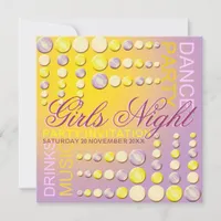 Girls Night Dance Party Invitations