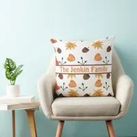 Personalized Autumn Throw Pillow