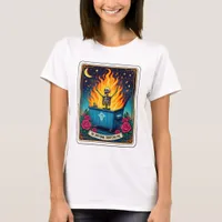 Funny Skeleton Tarot Emotional Dumpster Fire T-Shirt