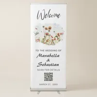 *~* WELCOME Wedding Poppy Floral AR9 Retractable Banner