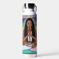 Urban Art | Pretty Woman doing Meditation  Water Bottle