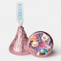 Pretty Anime Girl in Roller skates Birthday Party Hershey®'s Kisses®