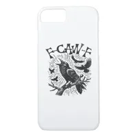 Gothic Crow F-Caw-F Humor Funny Essential Retro Cl iPhone 8/7 Case