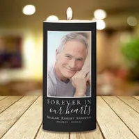 Photo Sympathy Memorial Tribute Pillar Candle