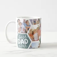 Best Dad Ever | Green Hexagons Photo  Coffee Mug