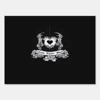 Skeleton Hand Minimal Linework Sign