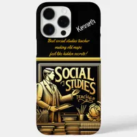 Engaging Teacher in Social Studies iPhone 16 Pro Max Case