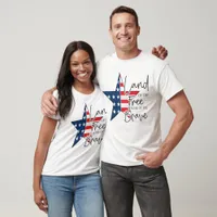  Land of the Free Star Tee