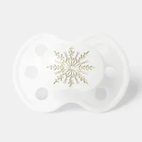 Gold Winter Snowflake Pacifier