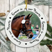 Pet Memorial Equestrian Photo Horse Ceramic Ornament