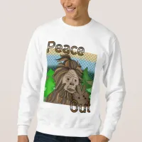 Peace Out Bigfoot Sasquatch Sweatshirt