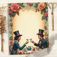 Alice Mad Hatter Tea Party Toast Scrapbook Paper
