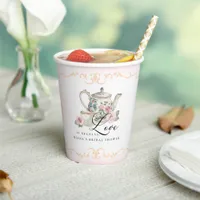 Love is Brewing Bridal Shower Tea Party Paper Cups