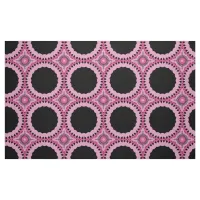 Elegant Stylish Pink & Black Geometric Pattern Fabric