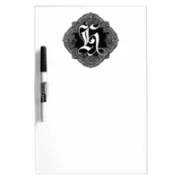 Elegant Goth Initial H Dry Erase Board