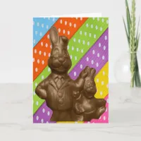 Chocolate Easter Bunnies Holiday Card