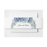 Forget-Me-Not Flowers Watercolor Elegant  Invitation Belly Band