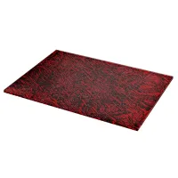 Red Decorative Flower Fabric Design Glass Cutting Board