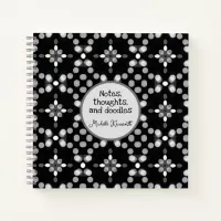 Abstract Monochrome Bokeh Dots Pattern Notebook