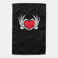 Skeleton Hand Heart Valentines Day Funny Meme Garden Flag