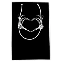Skeleton Hand Heart Sign Costume Funny Halloween Medium Gift Bag