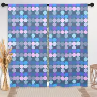 Retro Cool Circles Geometric Mid Century Sheer Curtains