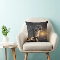 Snow Leopard  Throw Pillow