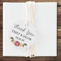 Elegant Wildflower Garden Boho Wedding Thank You Favor Tags