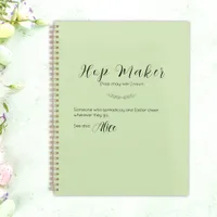 Personalized Lime Green "Hop Maker" Easter Planner