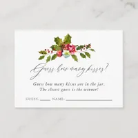 Holly Christmas Bridal Shower Game Enclosure Card