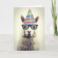 Adorable Alpaca, Birthday Card