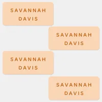 Peach name girl labels