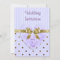 Purple and Gold Wedding Invitations