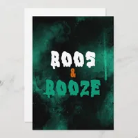 Boos and Boos Adult Halloween Party Invitation