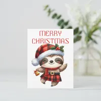 Dancing Sloth Pup - Christmas Card