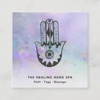 *~* Hamsa Hand of Fatima - Craters of Moon Yoga Square Business Card