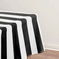 Halloween Black and White Stripes Patterned Tablecloth