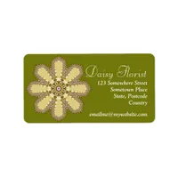 Daisy Florist Geometric Flower Label